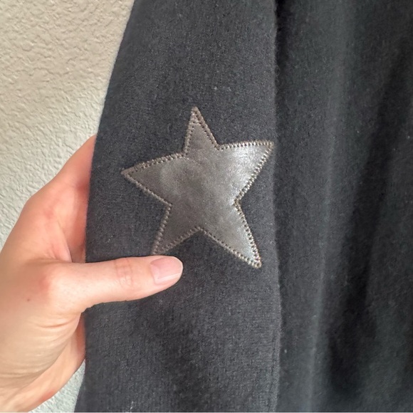 Zadig & Voltaire Cici Patch Cashmere Sweater Black Small Casual Relaxed Boho - Picture 8 of 10